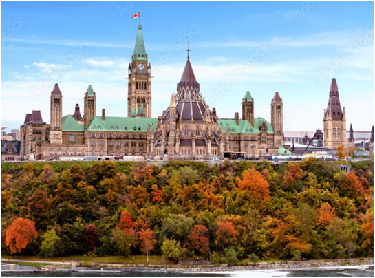 Parliament buildings in Ottawa, Canada